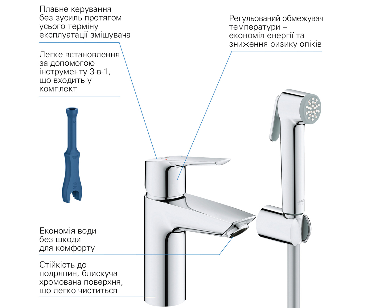 Смеситель для раковины  START QUICKFIX 23123003:Фото 7