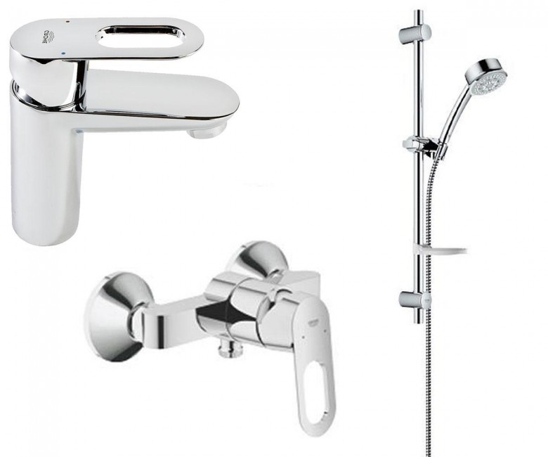 Набір змішувачів GROHE BAU LOOP 23159000+32816000+2739600 23159000+32816000+2739600