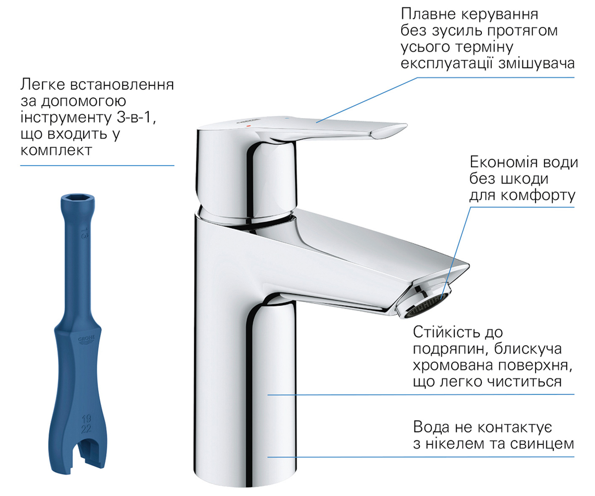 Смеситель для раковины  START QUICKFIX 23550002:Фото 6
