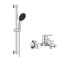 Змішувач для ванни Grohe BauLoop 23603000 з душовою стійкою Vitalio Start 26951001 GROHE  2360326951 2360326951
