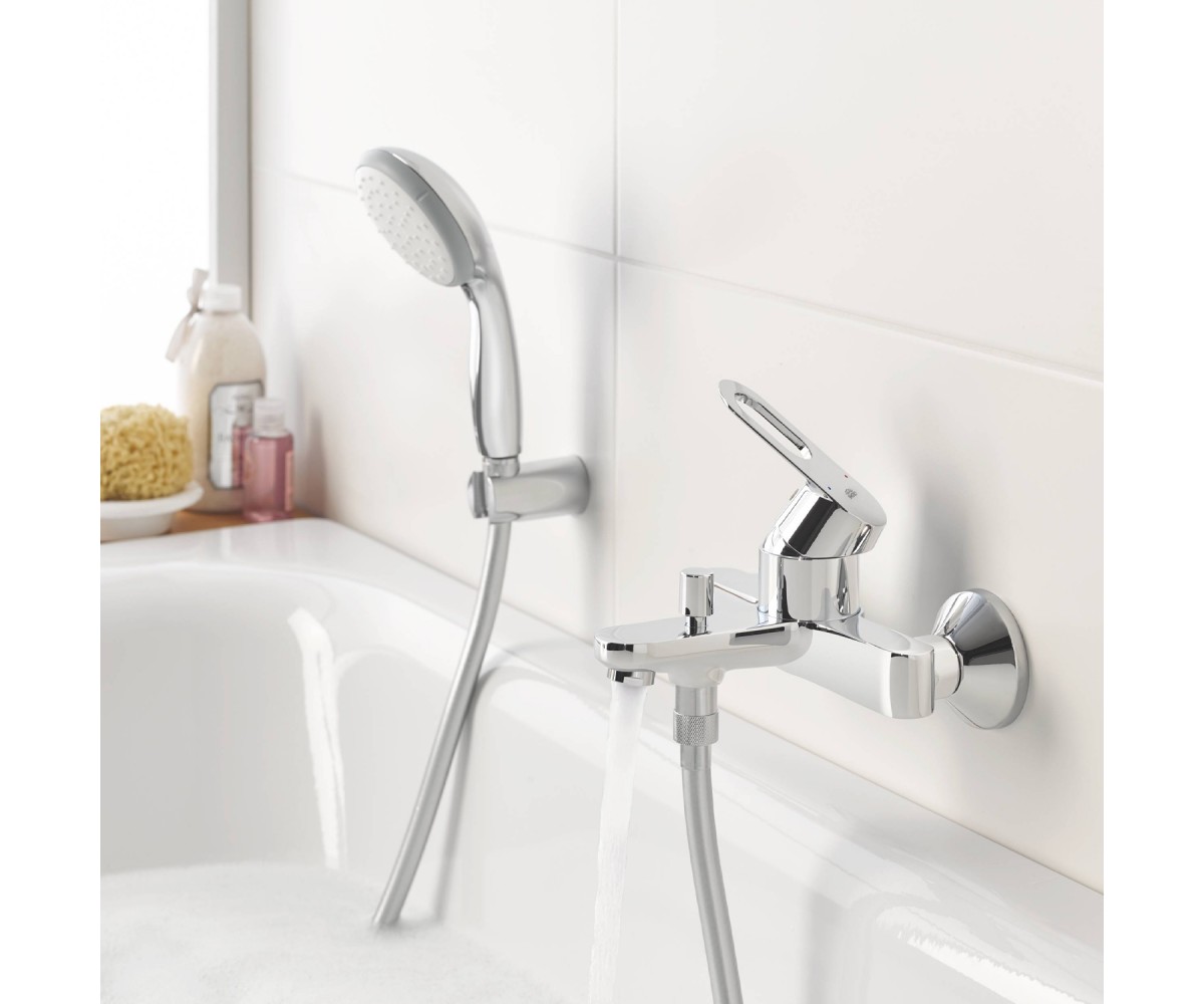 Змішувач для ванни Grohe BauLoop 23603000 з душовою стійкою Vitalio Start 26951001  2360326951:Фото 1