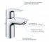 Смеситель для умывальника  START EDGE QUICKFIX 24196001:Фото 6