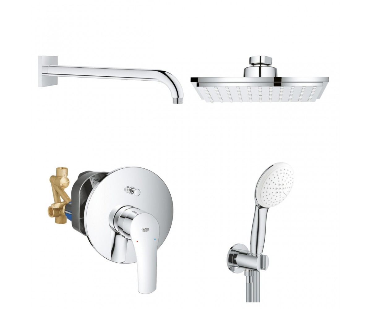 Набір для душу ЄВРОСМАРТ (33305003 27488000 27705000 26406003), хром GROHE EUROSMART 25183006 25183006
