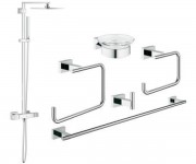 Душова система з аксесуарами GROHE GROHTHERM CUBE 26087000+40758001