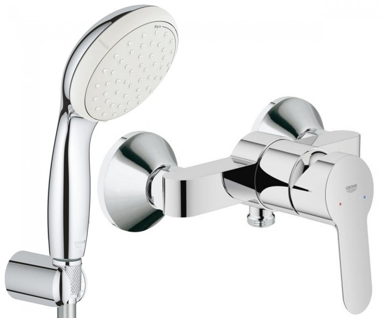 Змішувач з душовим набором GROHE BAU EDGE 26129001 26129001
