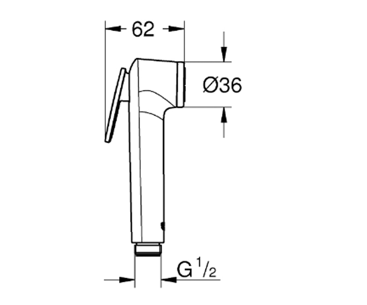 Бидетта  VITALIO TRIGGER SPRAY 30 26351000:Чертеж 