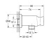 26658AL0 Rainshower підключення душового шлангу з тримачем, графіт Brushed Hard Graphite (1 сорт)  RAINSHOWER 26658AL0:Чертеж 