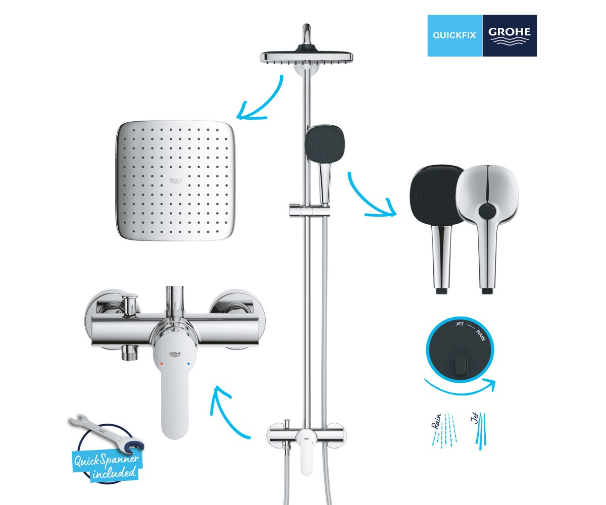 Душова система Grohe QuickFix Vitalio Comfort 26985001 з набором аксесуарів BF40961SC  2698540961BF:Фото 15
