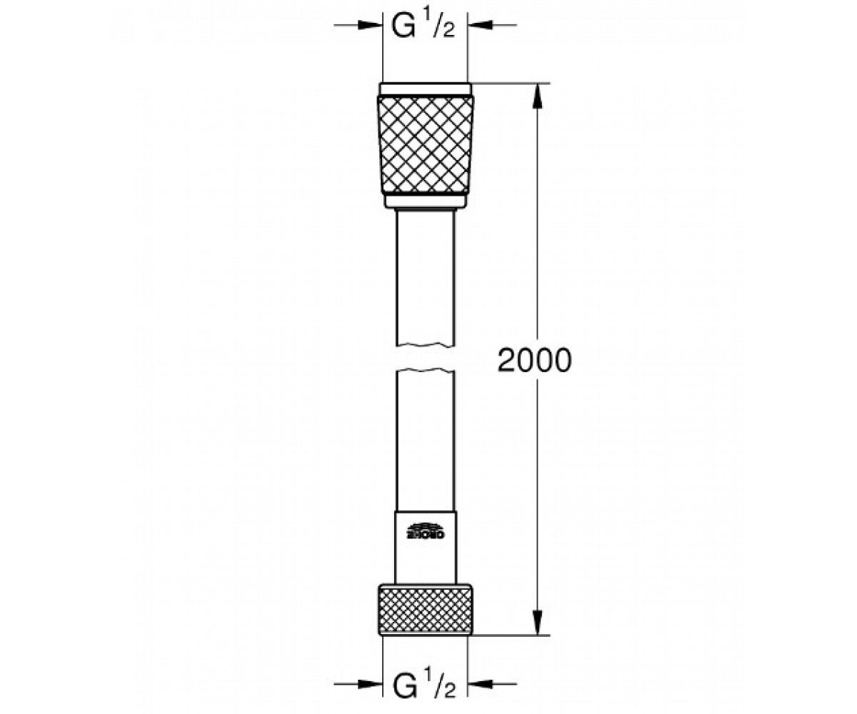 Полимерный душевой шланг  VITALIO FLEX COMFORT 27173002:Чертеж 
