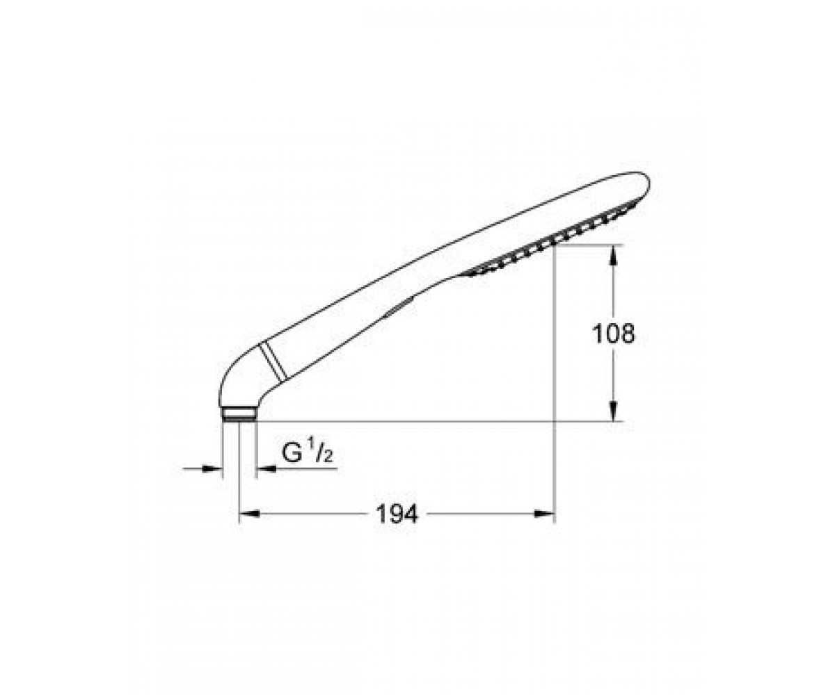 Двухрежимная лейка  RAINSHOWER ECO 27274000:Чертеж 