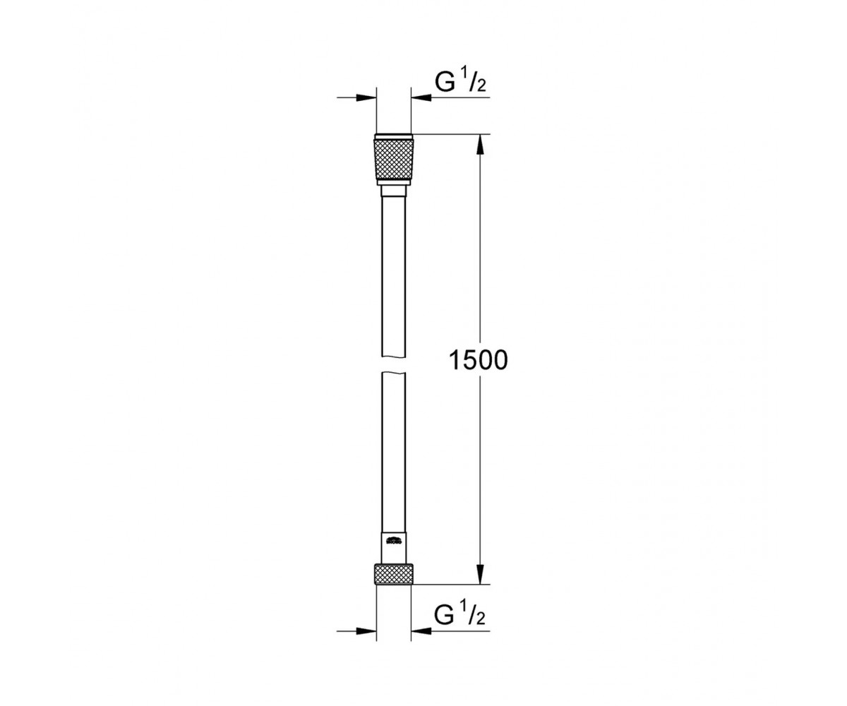 Шланг душевой полимерный  VITALIOFLEX SILVER TWISTSTOP 27505001:Чертеж 