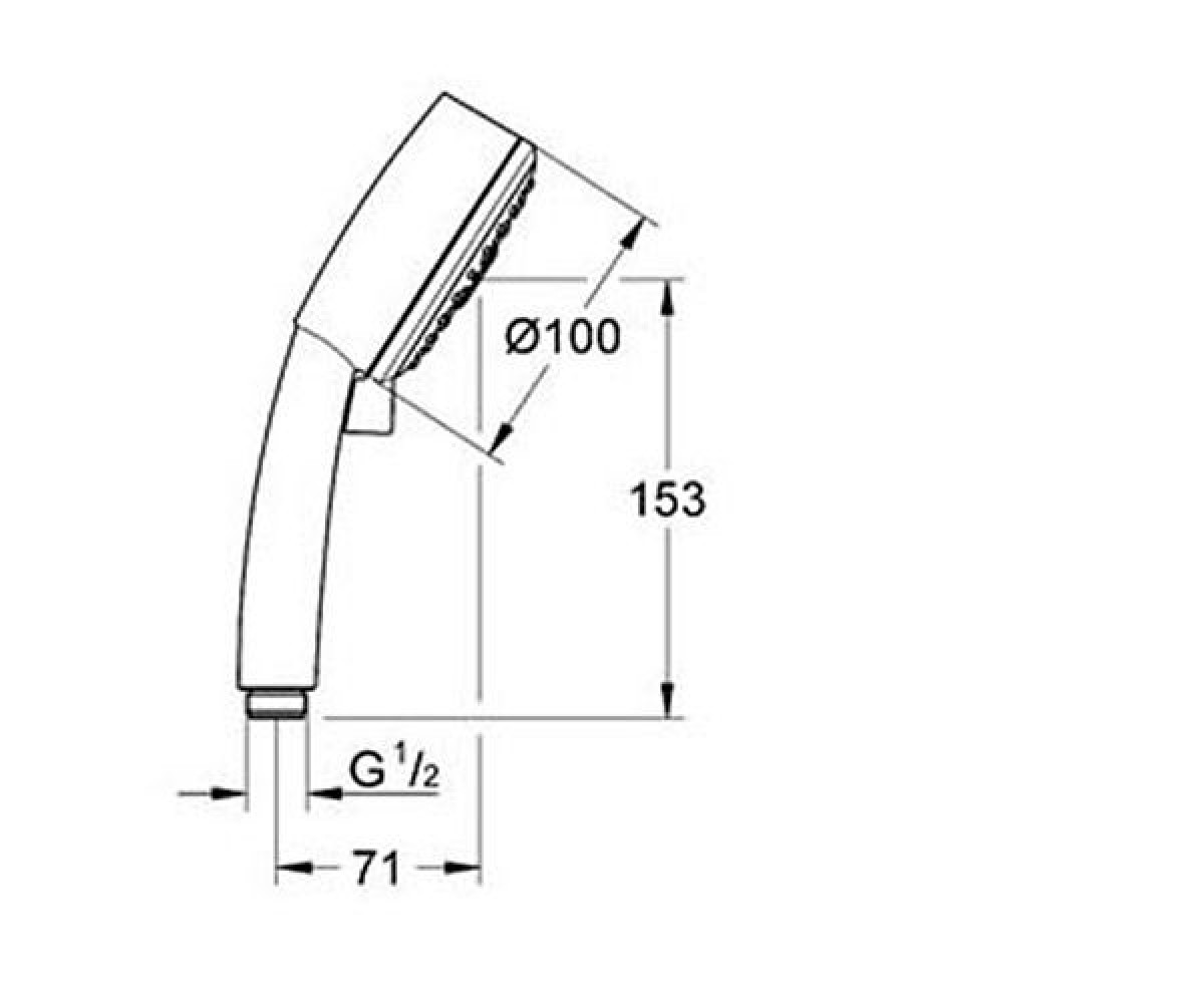 Ручной душ  TEMPESTA COSMOPOLITAN 27575000:Чертеж 