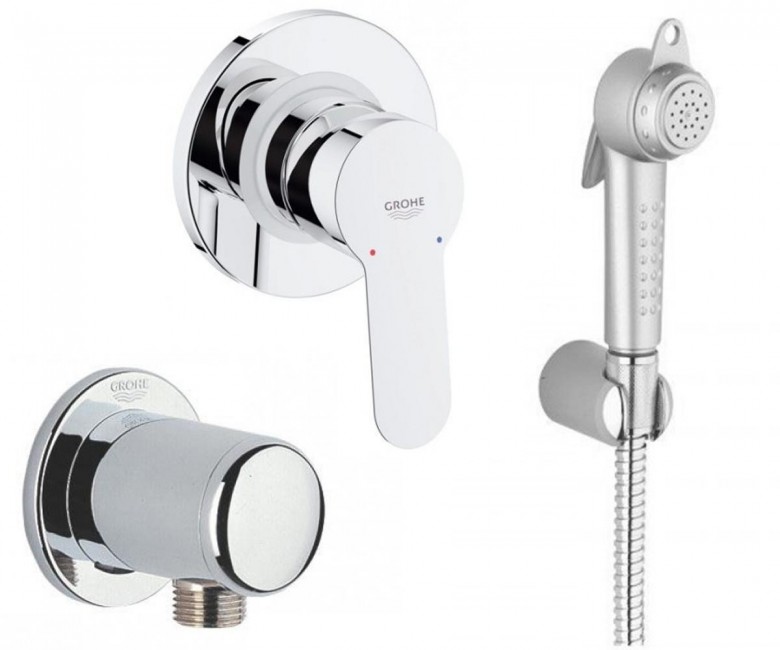 Гігієнічний душовий набір GROHE BAU EDGE 27812000+28671000+2904000 27812000+28671000+2904000