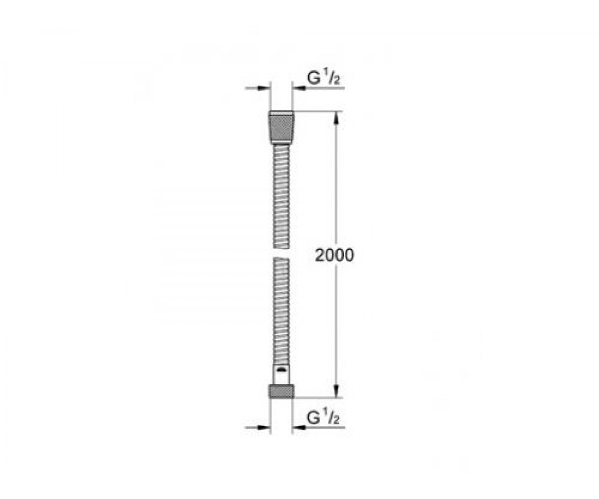 Металлический шланг 200 см  RELEXAFLEX METAL LONGLIFE 28145000:Чертеж 