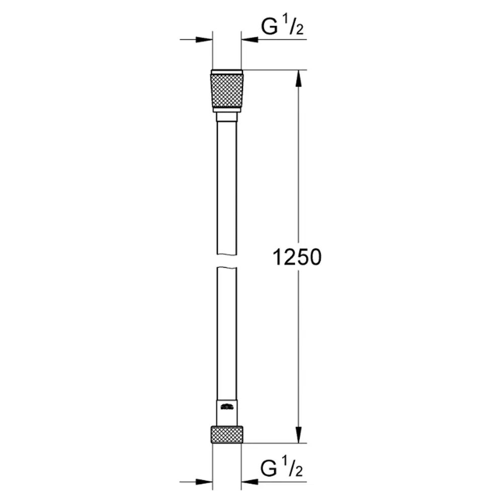 Шланг душевой полимерный  SILVERFLEX 28362A01:Чертеж 