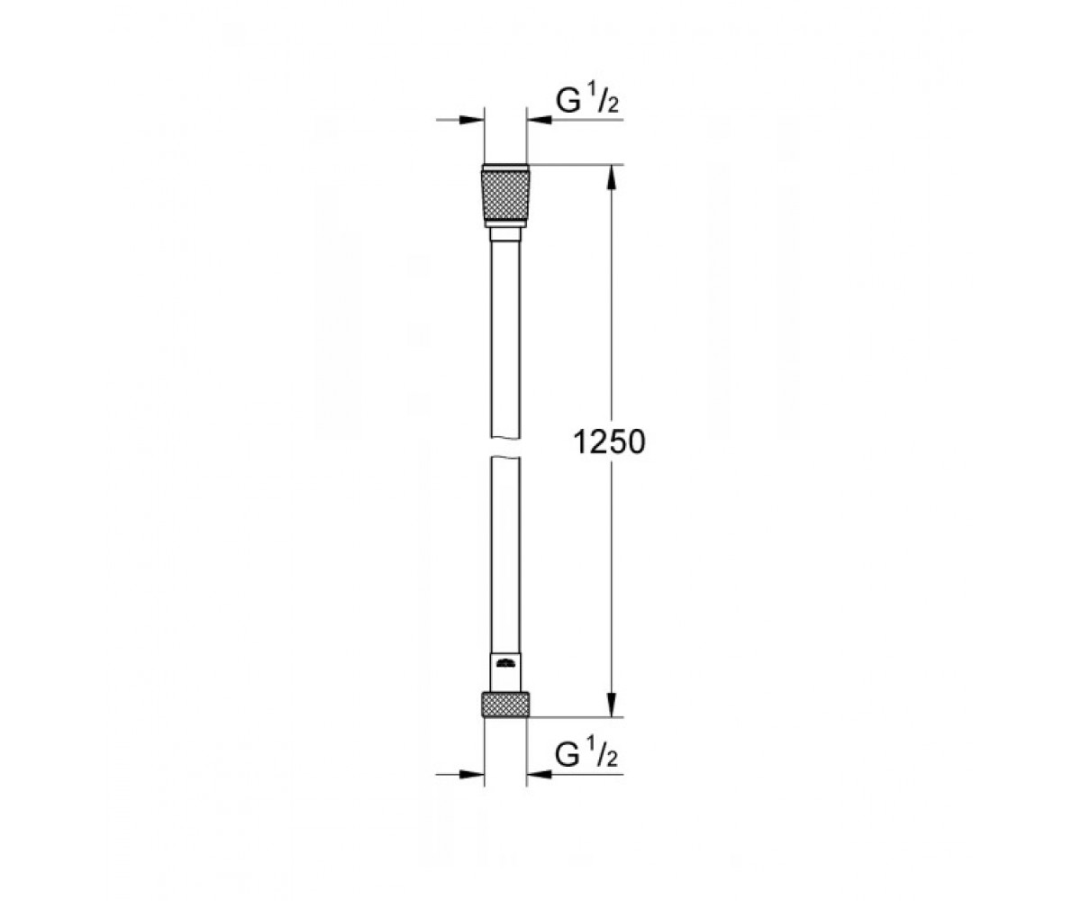 Полимерный душевой шланг  SILVERFLEX 28362GL1:Чертеж 