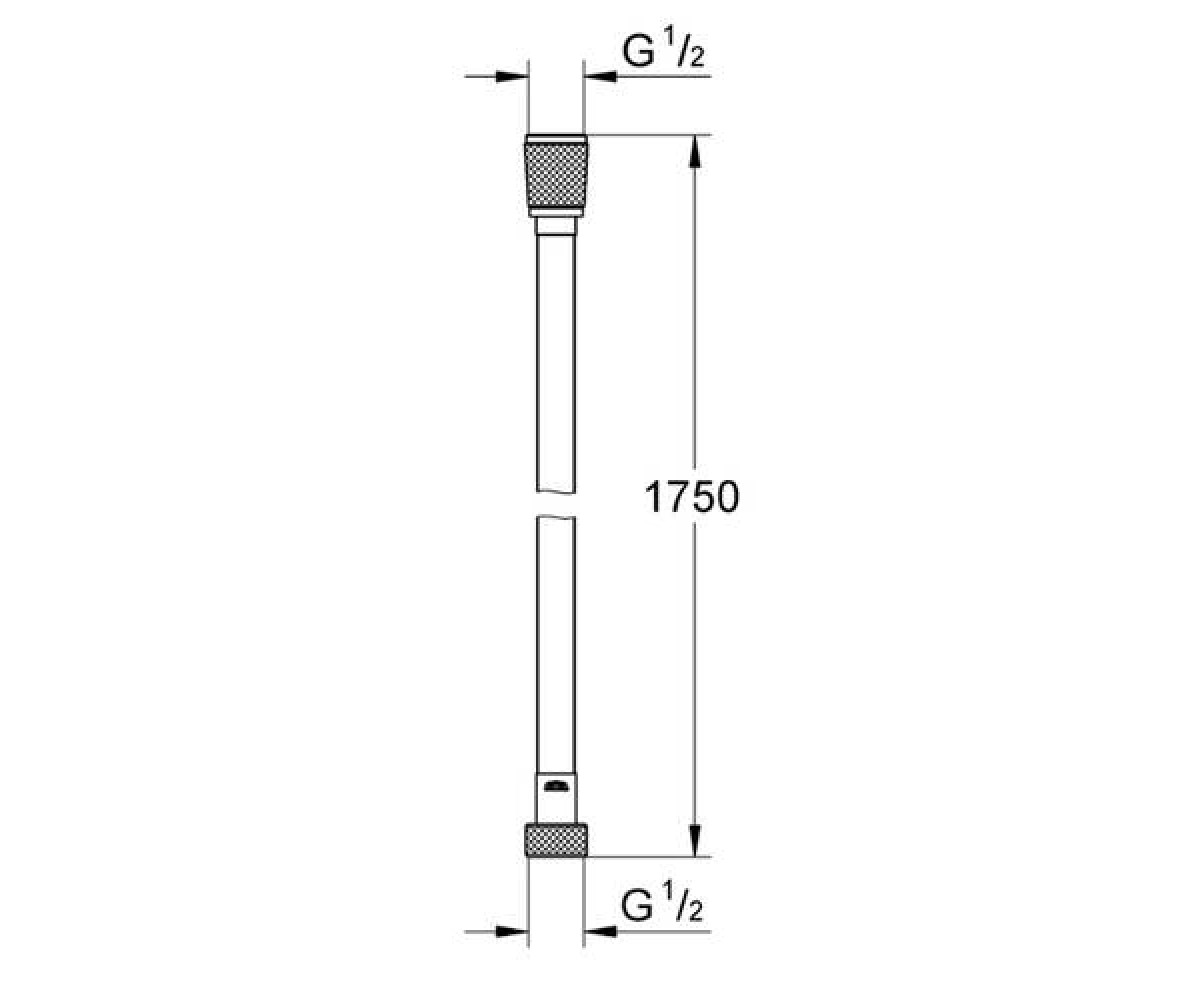 Шланг душевой полимерный  SILVERFLEX 28388DA1:Чертеж 