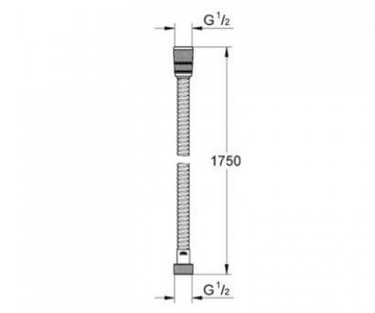 Душевой шланг 1,75 м  ROTAFLEX 28410001:Чертеж 