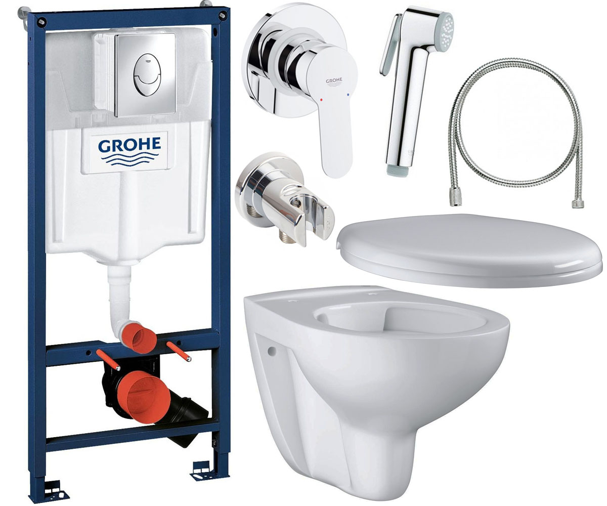 Туалет з інсталяцією і гігантським душем GROHE BAU CERAMIC 28512009 28512009