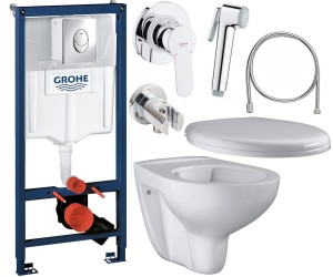 Туалет з інсталяцією і гігантським душем GROHE BAU CERAMIC 28512009