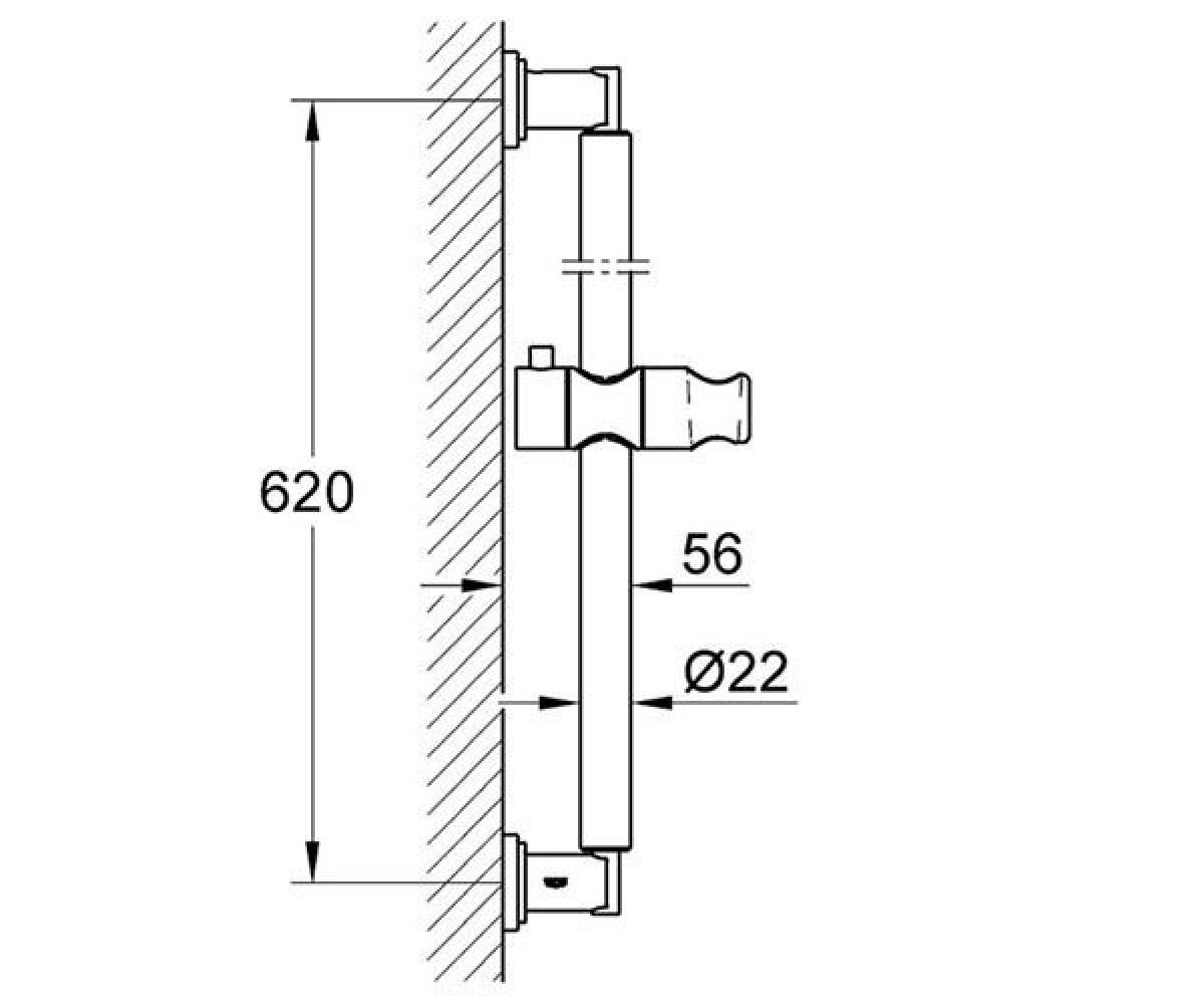Душевая штанга  SENA 28580000:Чертеж 