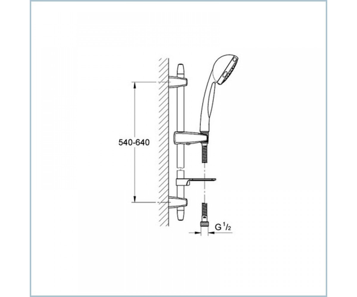 Душевой набор  VITALIO COMFORT 28732000:Чертеж 