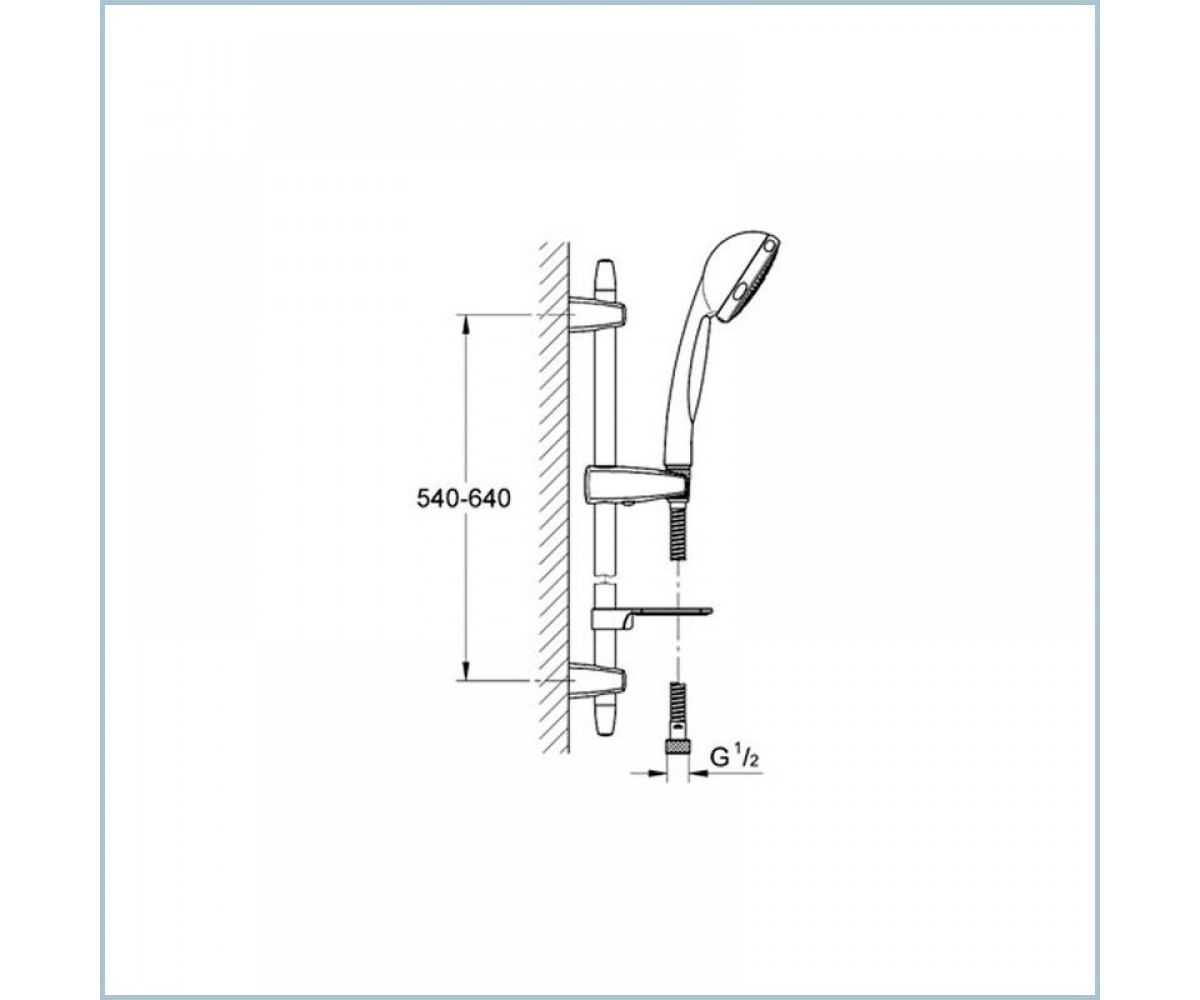Набор для душа  VITALIO COMFORT 28733000:Чертеж 