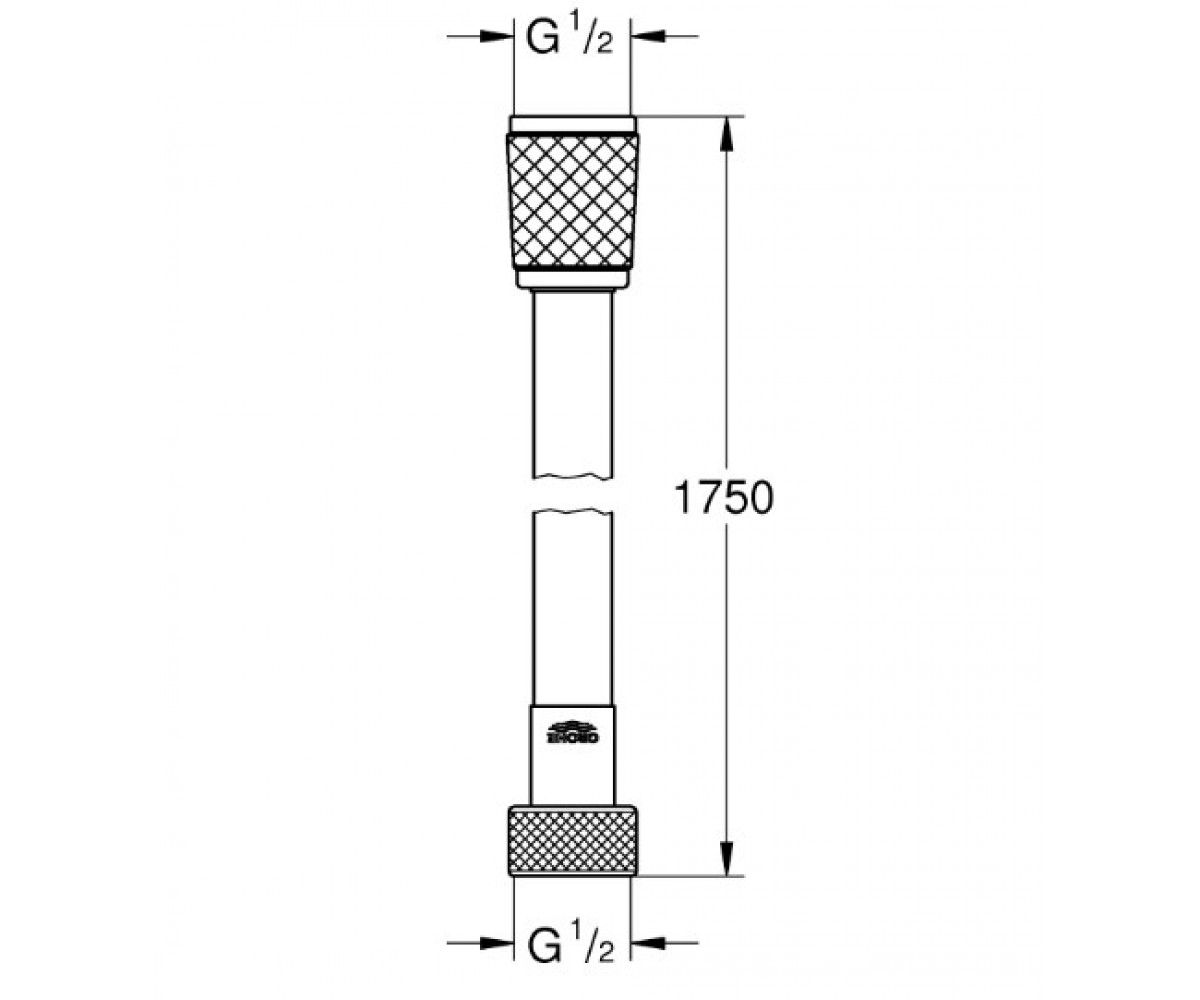 Шланг для душа  VITALIO FLEX TREND 287422432:Чертеж 