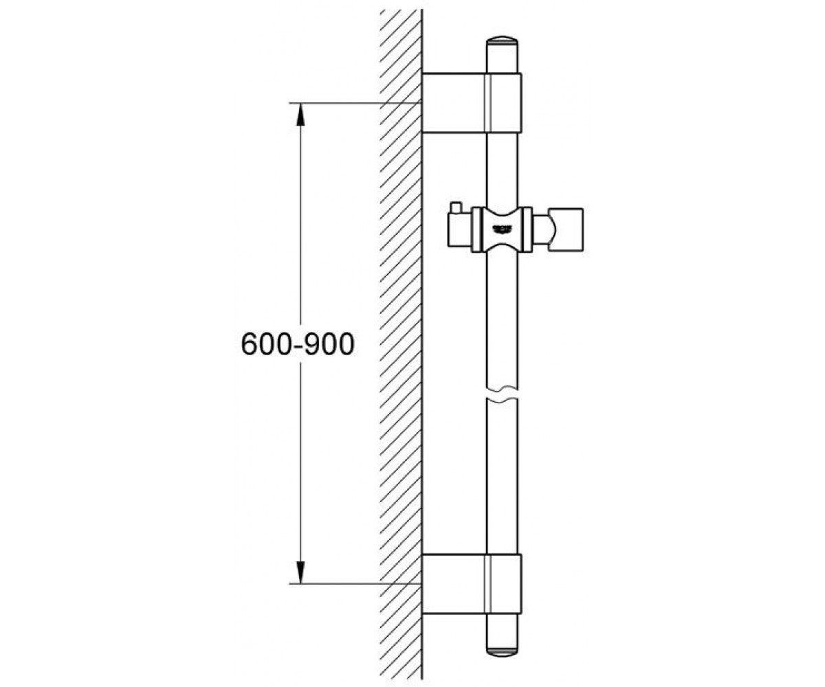 Душевая штанга  RELEXA 28819000:Чертеж 