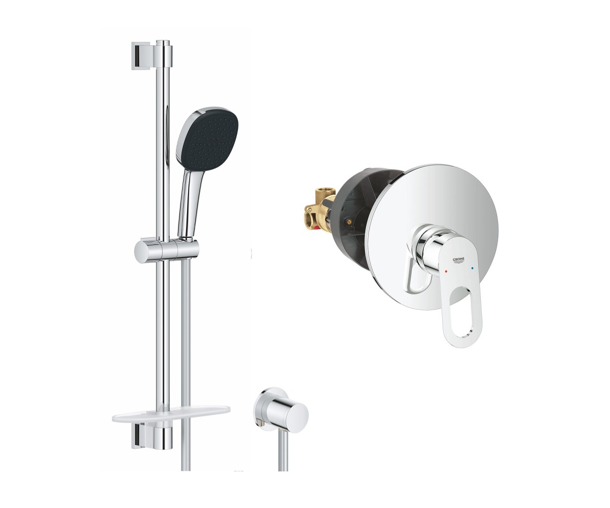 Душова система Grohe Bauloop з гарнітуром Vitalio Comfort 110 і підключенням Vitalio 2908026929 GROHE  2908026929 2908026929