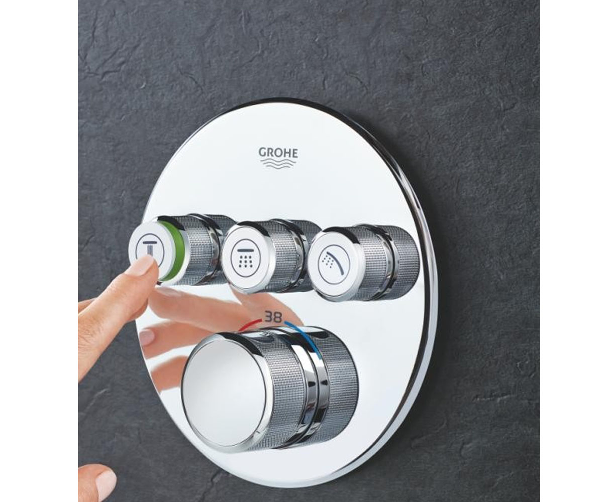Термостат настенный на 3 выхода  GROHTHERM SMARTCONTROL 29121000:Фото 3