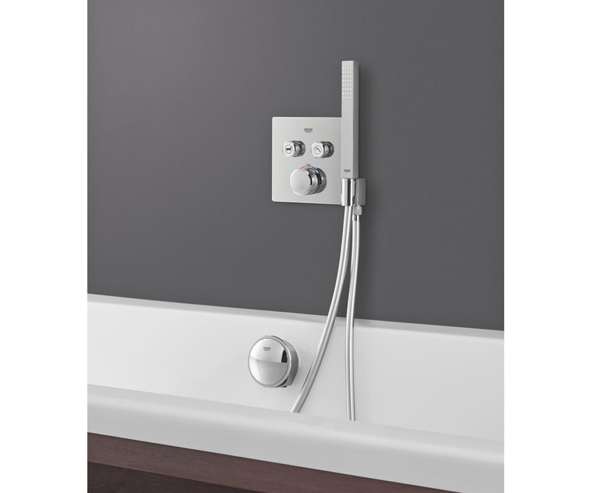 Внешняя панель термостата на 2 выхода  GROHTHERM SMARTCONTROL 29124000:Фото 3