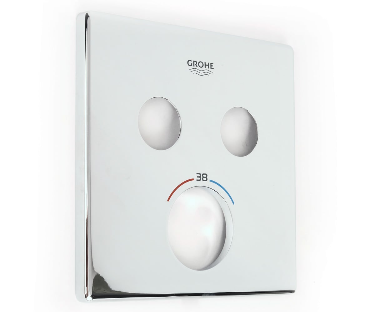 Внешняя панель термостата на 2 выхода  GROHTHERM SMARTCONTROL 29124000:Фото 9