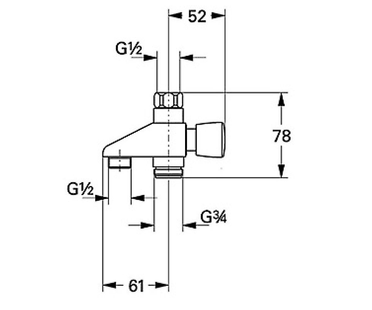 Переключатель  DIVERTER 29736000:Чертеж 