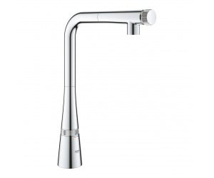 Змішувач для кухні Grohe Scala Smart Control, довж.виливу - 318мм, поворотний/витяжний, кнопка/обертова рукоять, хром GROHE  30442000