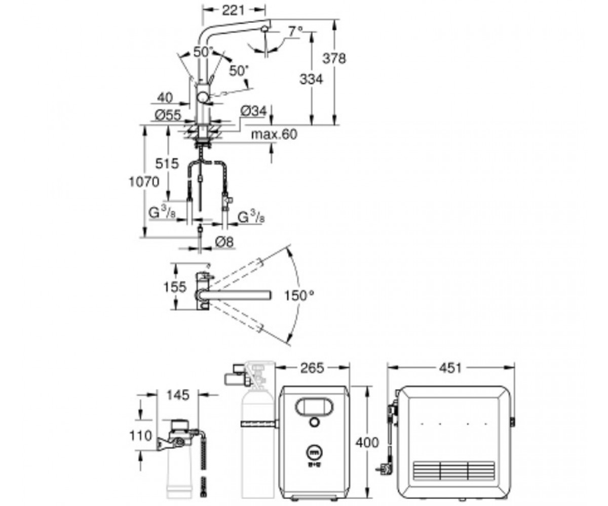 Стартовый комплект  BLUE PROFESSIONAL 31347DC3:Чертеж 