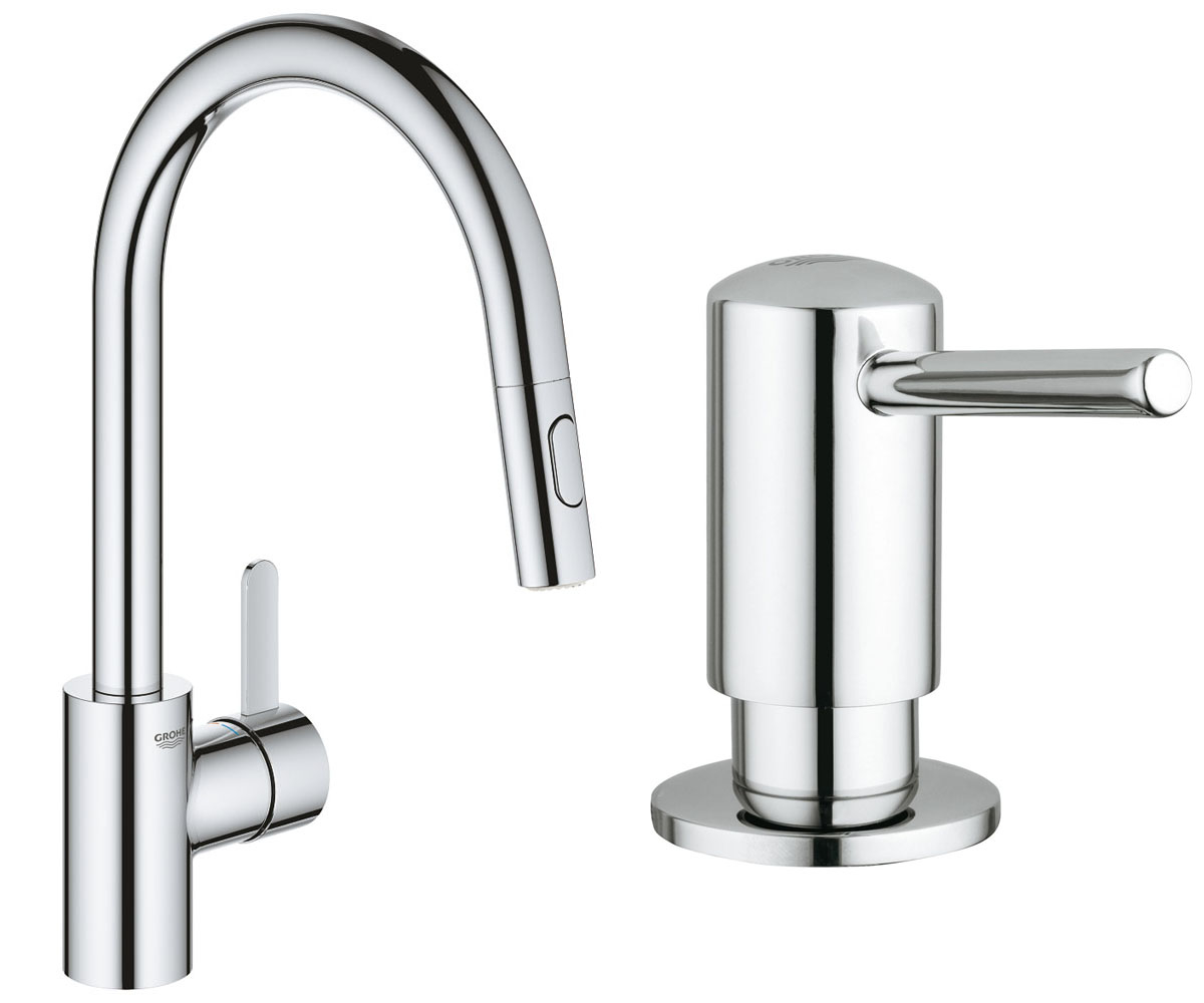 GROHE EUROSMART КОСМОПОЛІТЕН диспенсер змішувач з душовою лійкою 31481001 40536000 GROHE EUROSMART COSMOPOLITAN 31481001+40536000 31481001+40536000