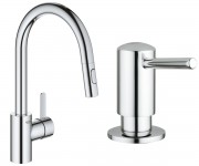 GROHE EUROSMART КОСМОПОЛІТЕН диспенсер змішувач з душовою лійкою 31481001 40536000 GROHE EUROSMART COSMOPOLITAN 31481001+40536000