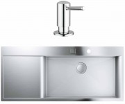 Стальная мойка с дозатором GROHE K-SERIES K 1000 31582SD0+40536000