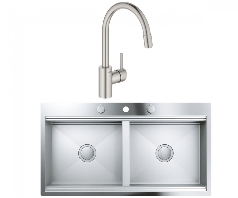 GROHE K-SERIES K 800 змішувач для подвійної раковини 31585SD0 32663DC3 GROHE K-SERIES  31585SD0+32663DC3 31585SD0+32663DC3