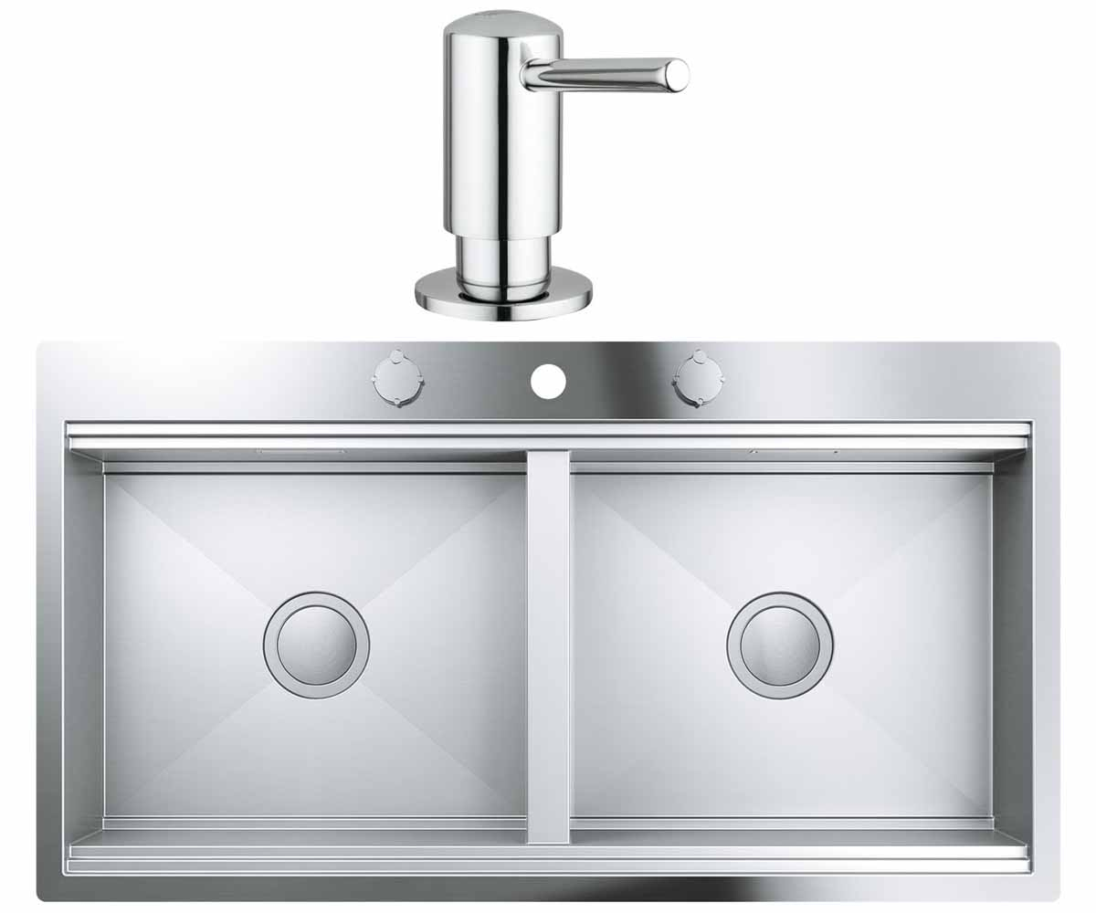 ГРОХЕ К-СЕРІЯ K 800 31585SD0 40536000 Кухонна мийка GROHE K-SERIES К 800 31585SD0+40536000 31585SD0+40536000