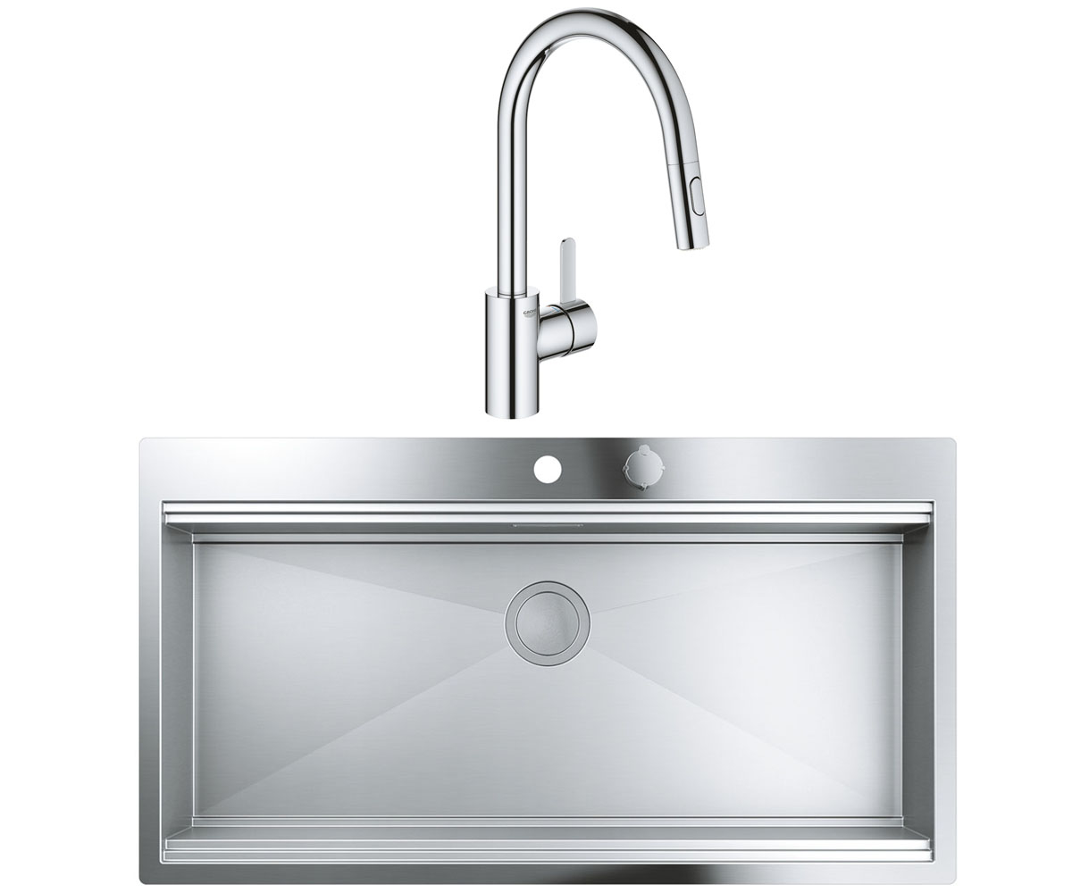 GROHE K-SERIES K 800 Змішувач для раковини з душовою лійкою 31586SD0 31481001 GROHE K-SERIES  31586SD0+31481001 31586SD0+31481001