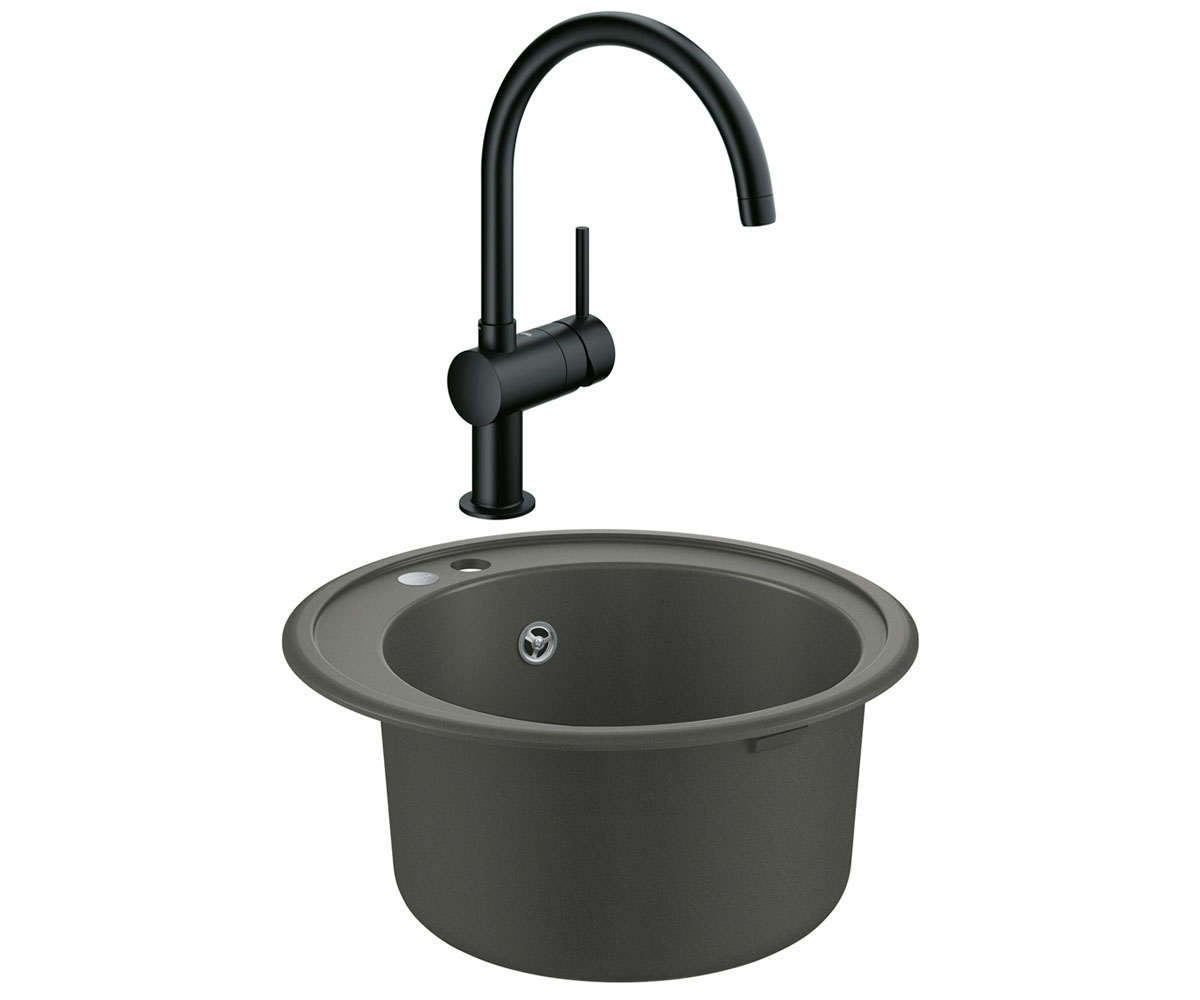 Змішувач для мийки одноважільного GROHE К-СЕРІЯ К 200 31656AT0 32917KS0 GROHE K-SERIES K 200 31656AT0+32917KS0 31656AT0+32917KS0