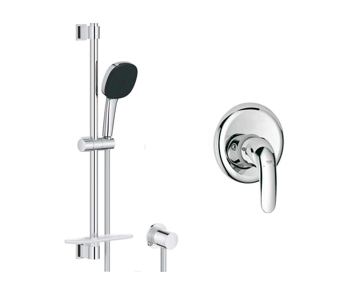 Душова система Grohe Euroeco з гарнітурою Vitalio Comfort 110 та шланговими з`єднувачами 3274226929 GROHE  3274226929 3274226929