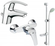 Набір змішувачів GROHE EUROSMART 32925001+33555001+2859300