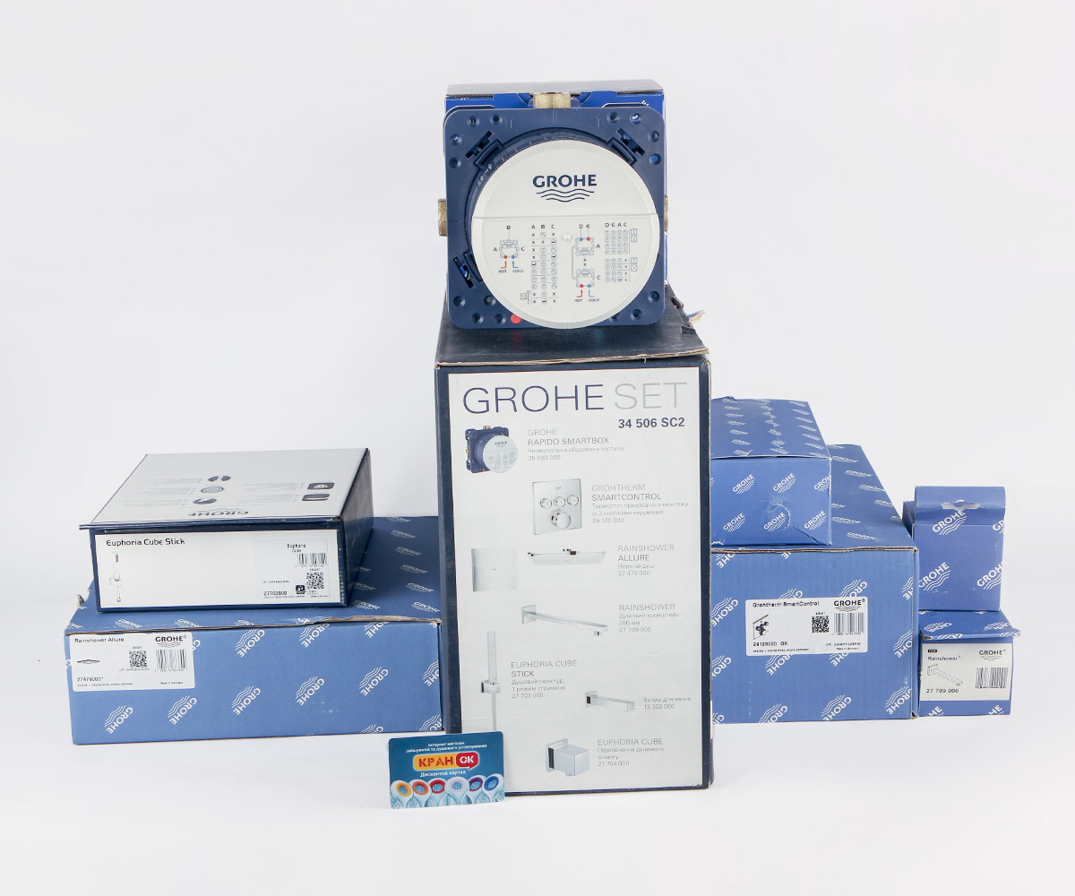 Душевая система с термостатом  GROHTHERM SMARTCONTROL 34506SC2:Фото 1