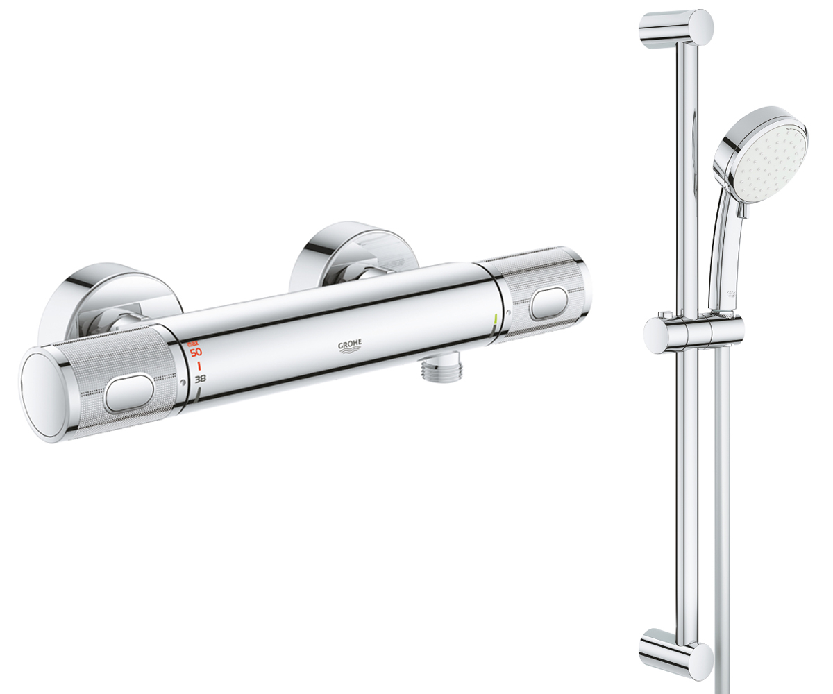 Змішувач з душовим набором GROHE GROHTHERM 1000 PERFORMANCE 34787000 34787000