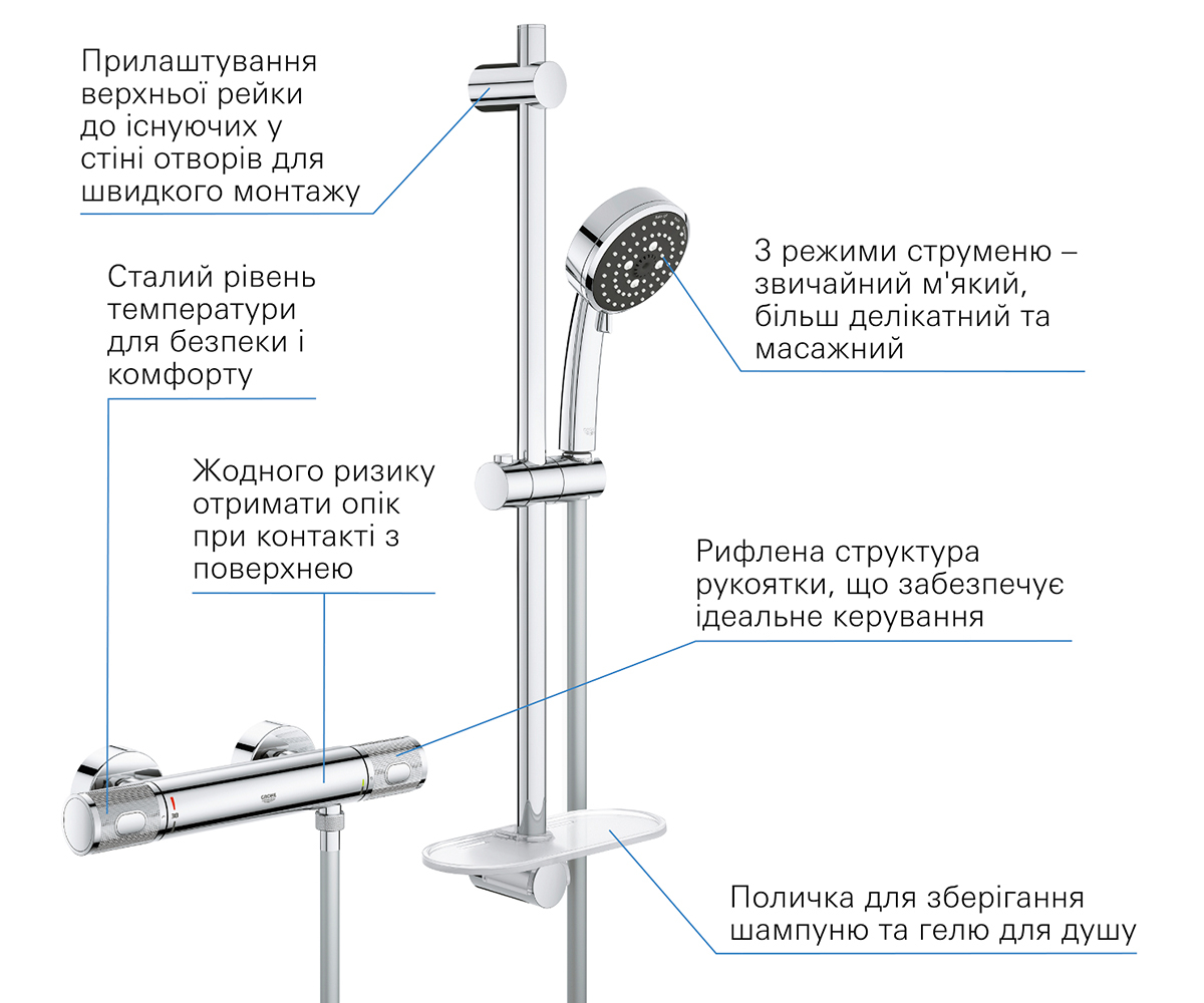 Смеситель с гарнитуром  PRECISION FEEL QUICKFIX 34791000:Фото 8