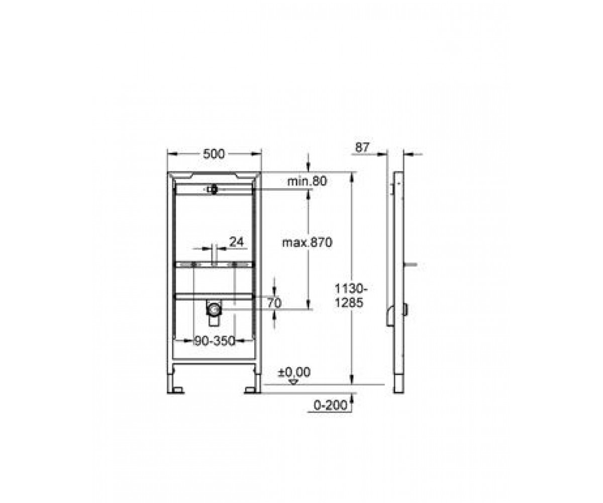 Инсталляция для писсуара  RAPID SL 38517001:Чертеж 