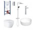 Комплект GROHE MEGA BUNDLE 38555MBK (унітаз з інсталяцією, раковина зі змішувачем та душова система) 38555MBK